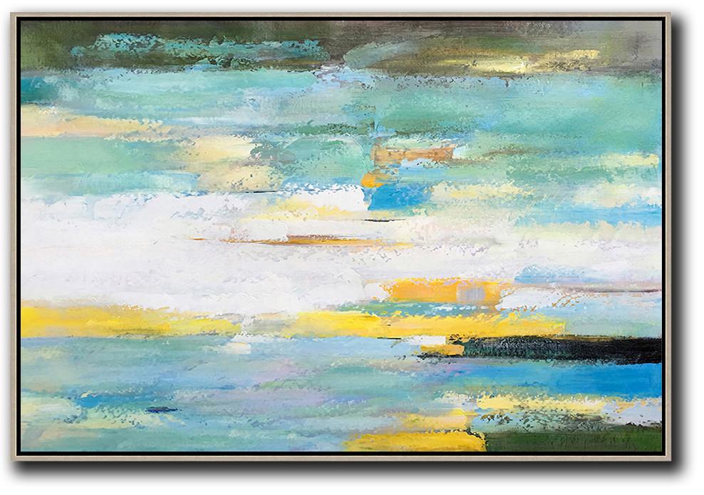 Oversized Horizontal Abstract Landscape Art grey canvas art